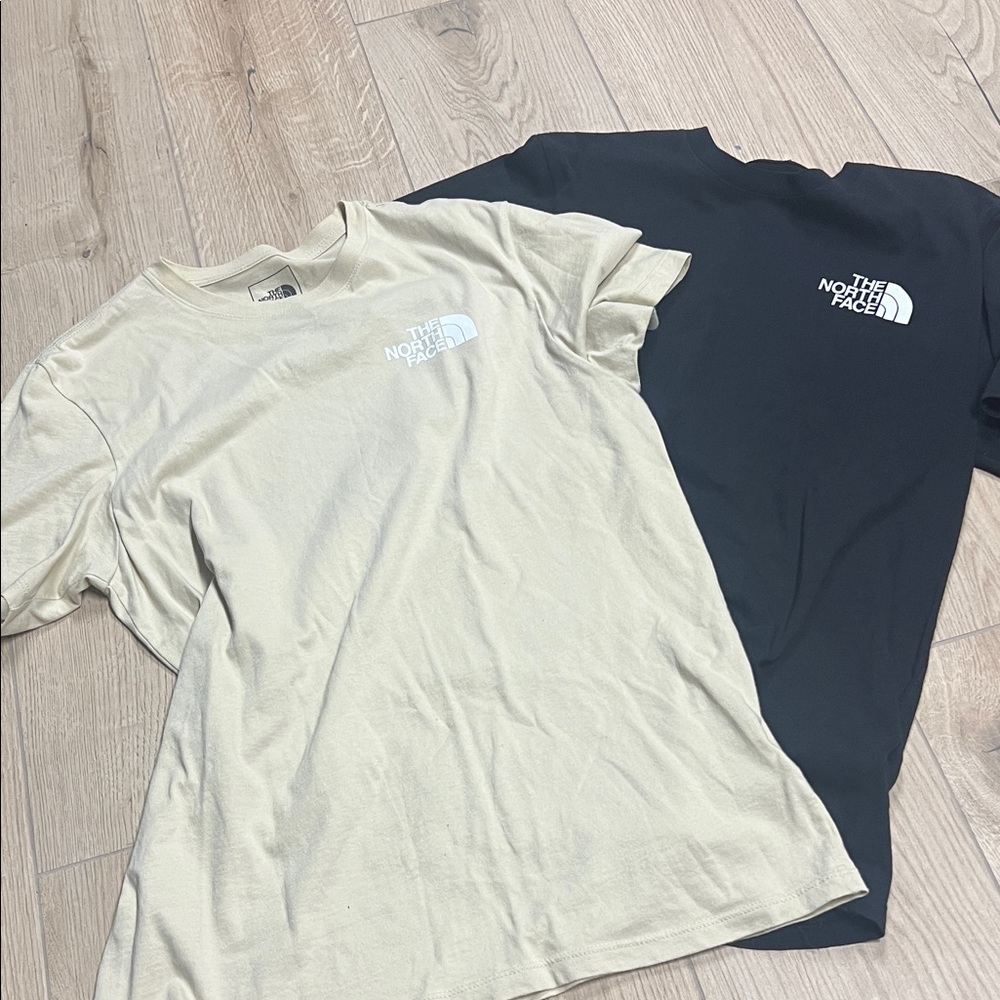 The North Face Beige and Black T-Shirts